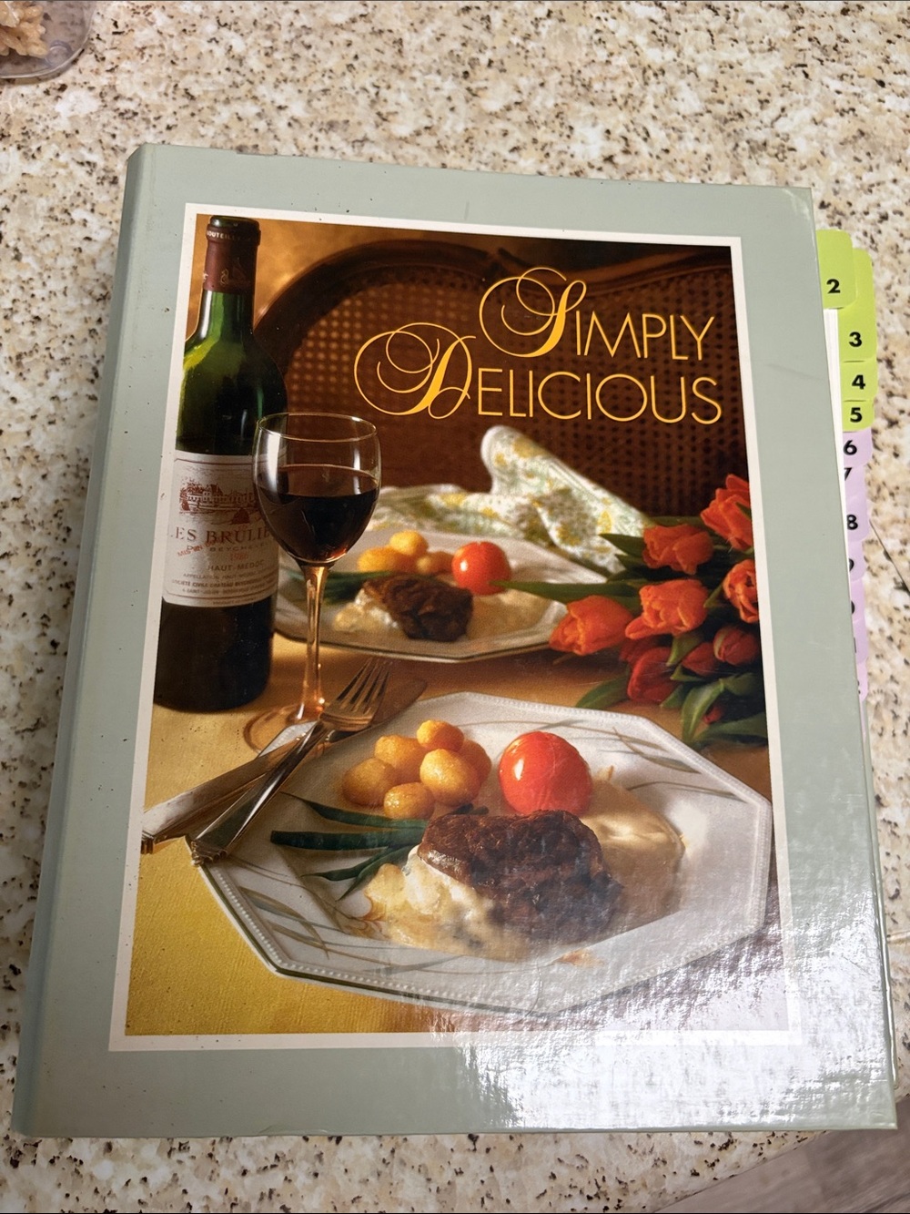 Delicious Cookbook – Sage Green Cover with Gold Lettering